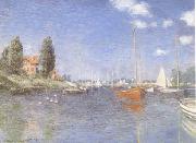 Claude Monet The Red Boats Argenteuil (mk09) oil painting reproduction